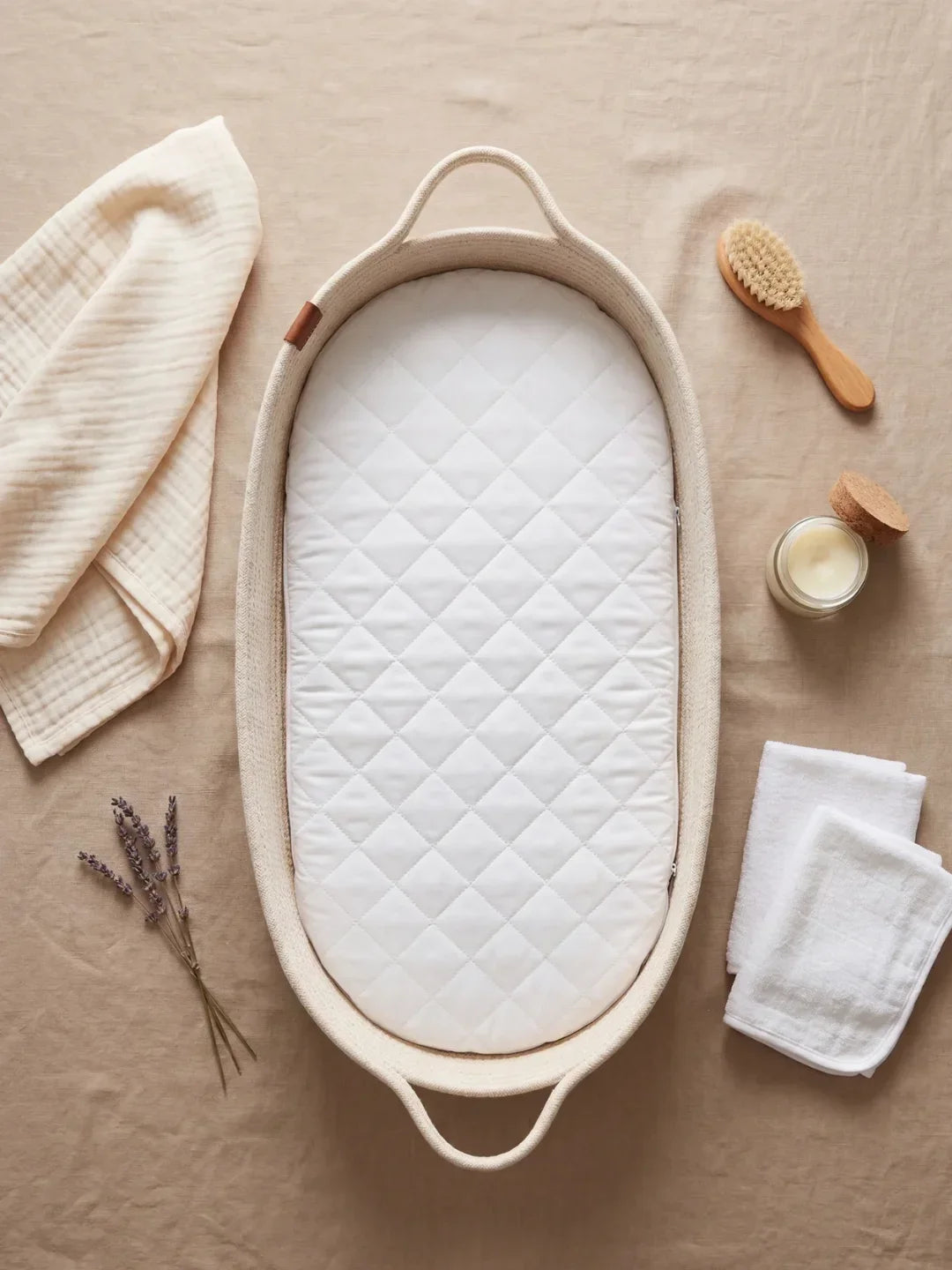 Panier à Langer en Corde de Coton Tressée