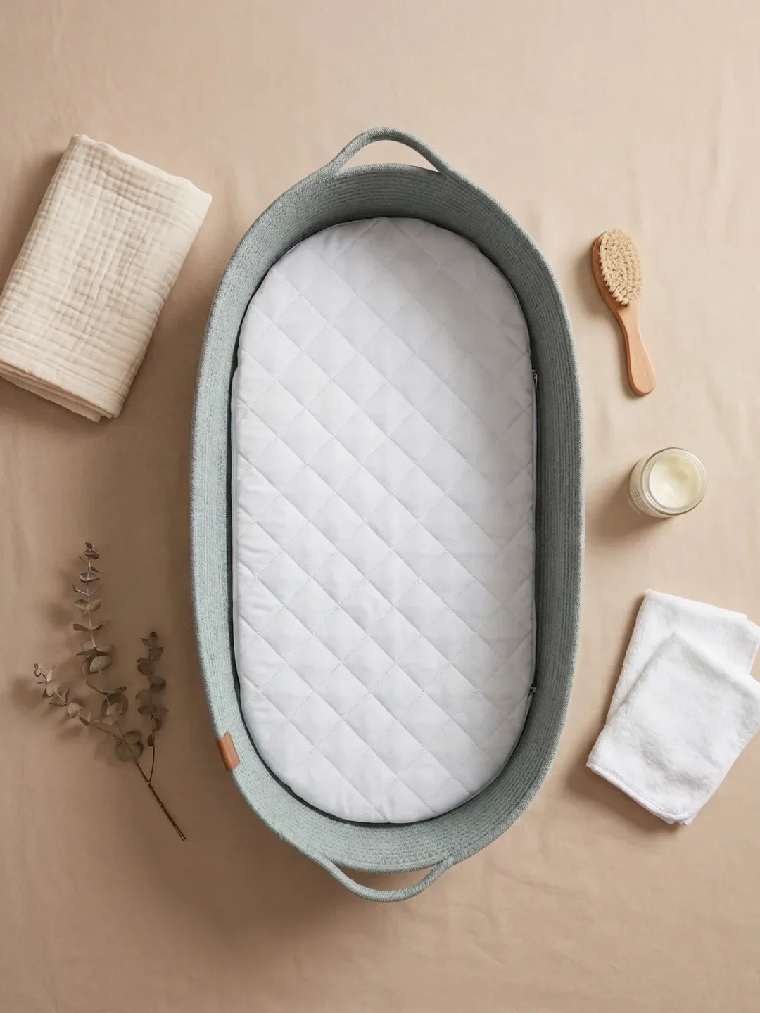 Panier à Langer en Corde de Coton Tressée