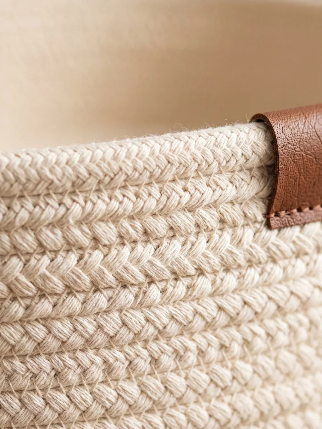 Panier à Langer en Corde de Coton Tressée