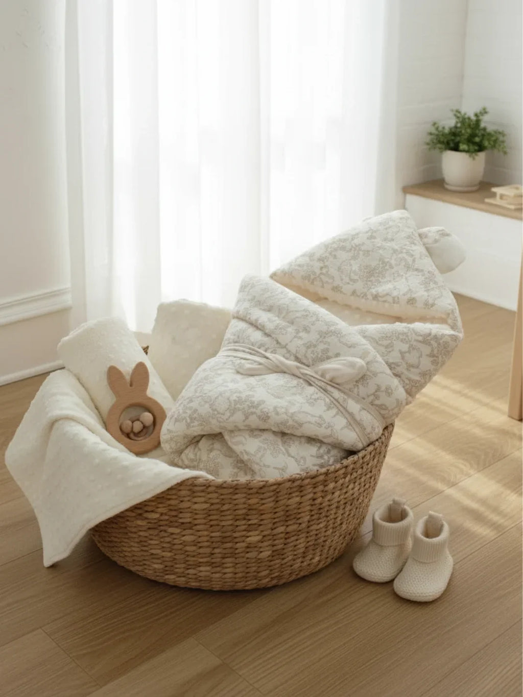 Couverture d'emmaillotage en coton épais 620 g