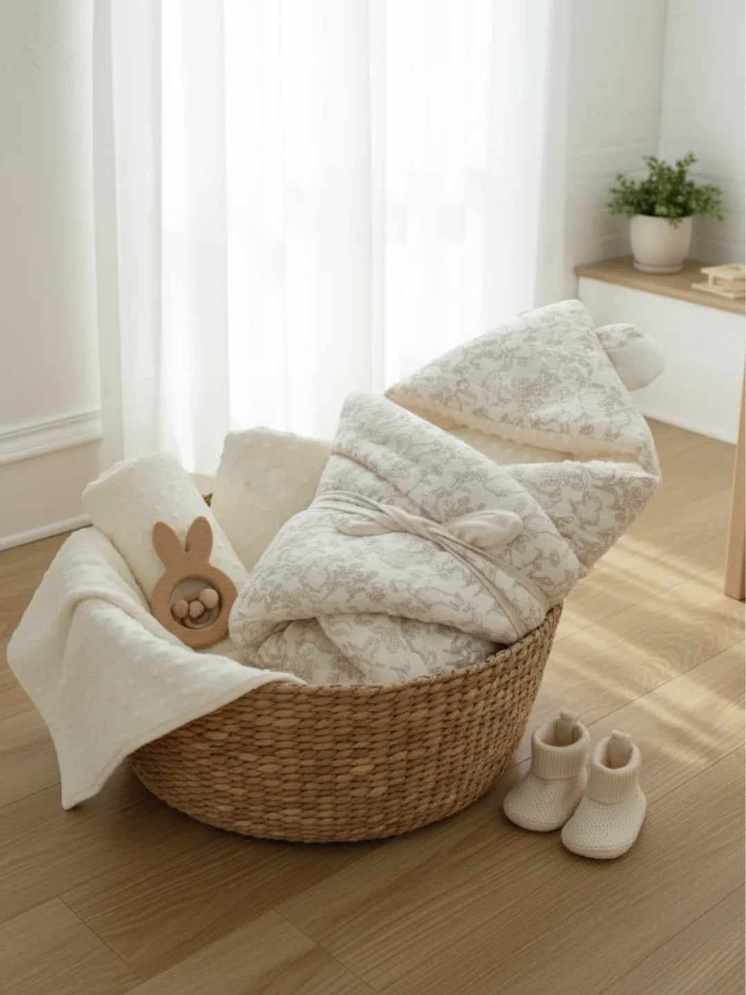 Couverture d'emmaillotage en coton épais 620 g