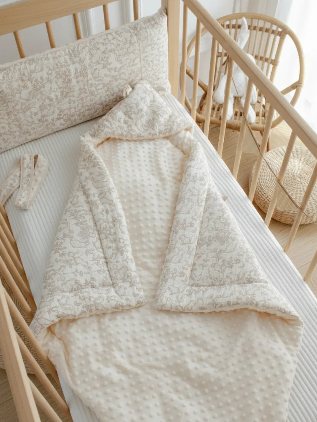 Couverture d'emmaillotage en coton épais 620 g