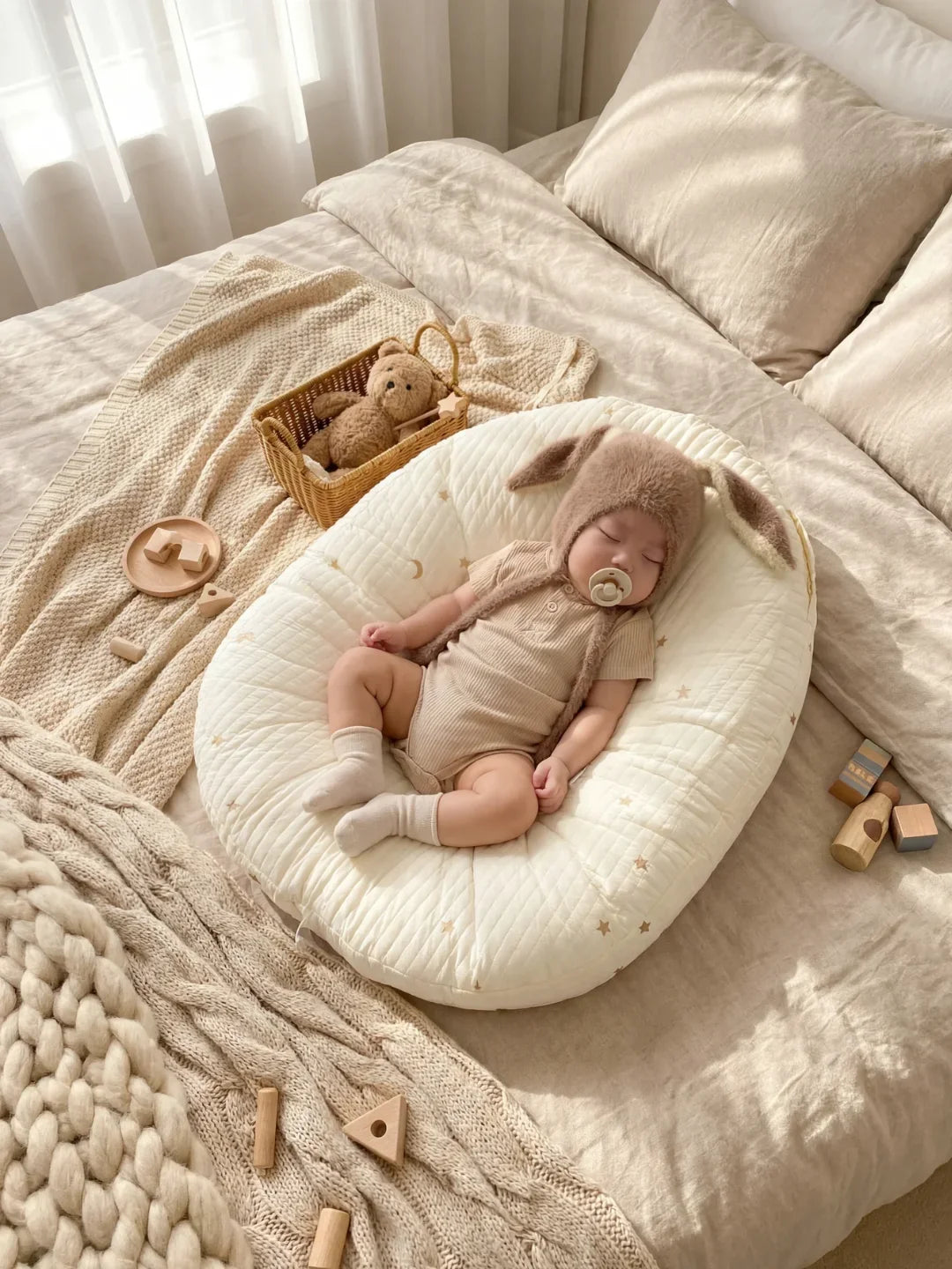 Coussin d'allaitement matelassé