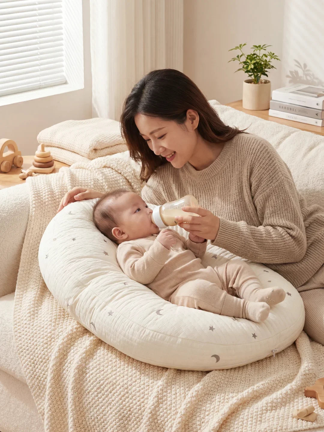 Coussin d'allaitement matelassé