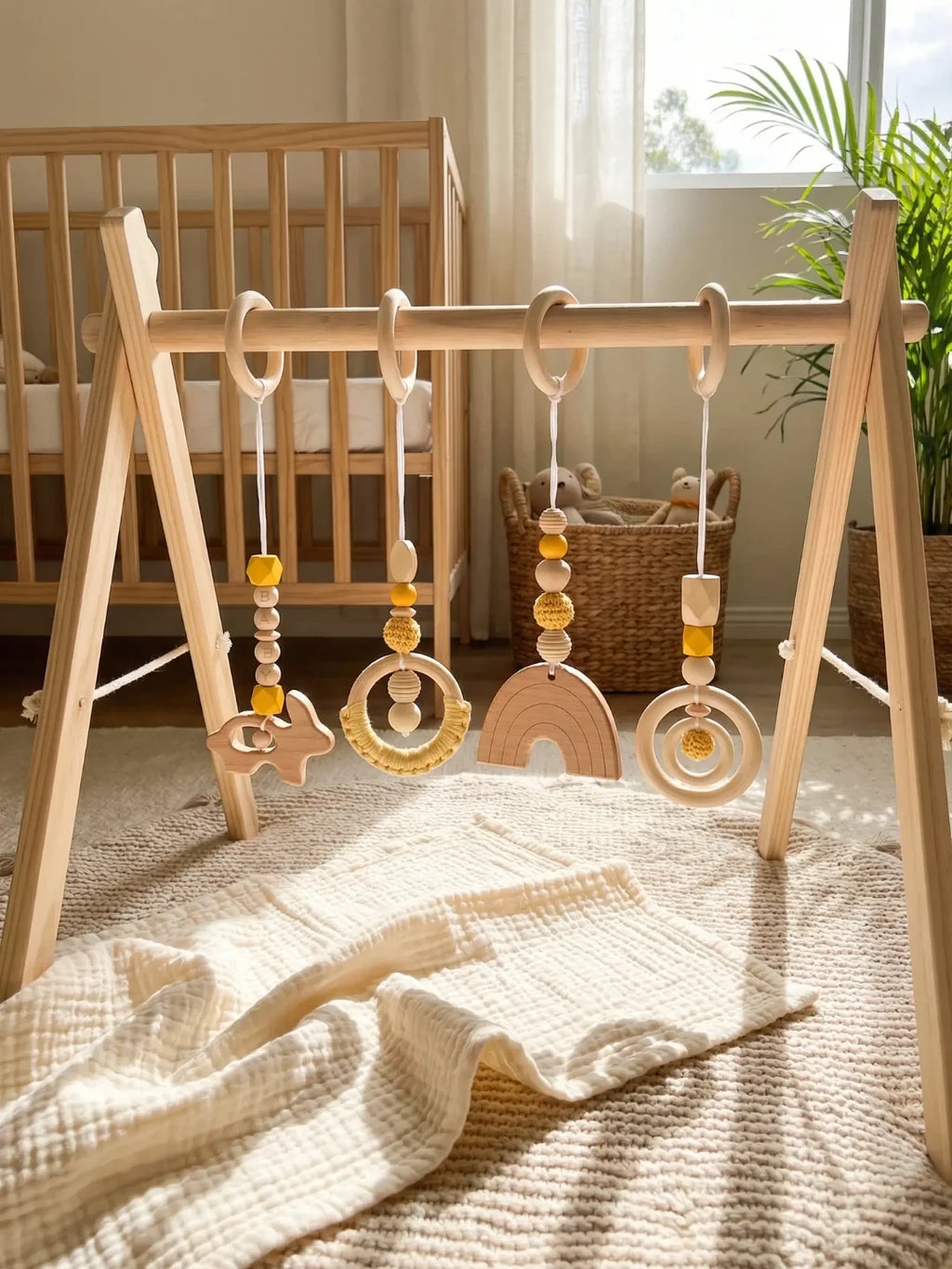 Jouets d'éveil en bois colorés