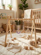 Jouets d'éveil en bois colorés
