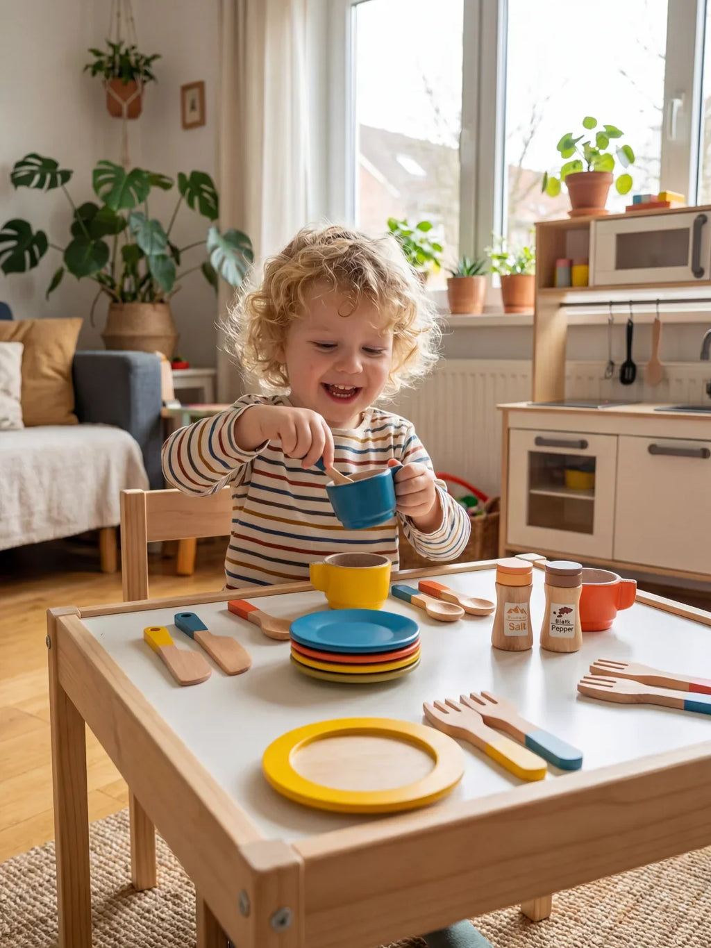 Dînette en Bois - Set de Table Complet